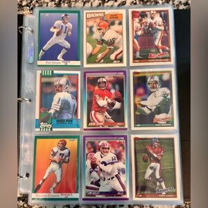 Vintage NFL Quarterback Card Lot – Marino Elway Young Kelly Moon Topps Score